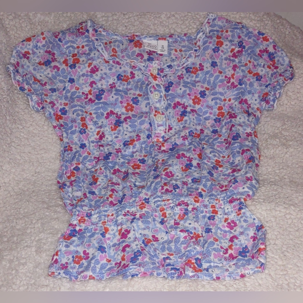 1989 Place Girl Floral Blouse Size M